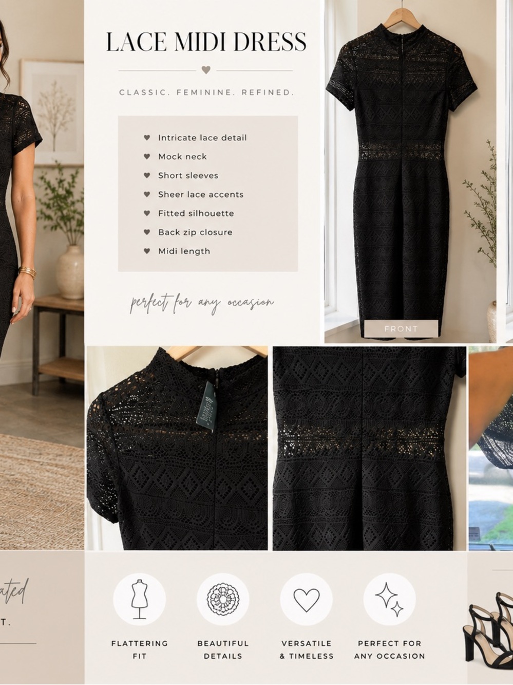 Primark black dress. NWT. Size 4